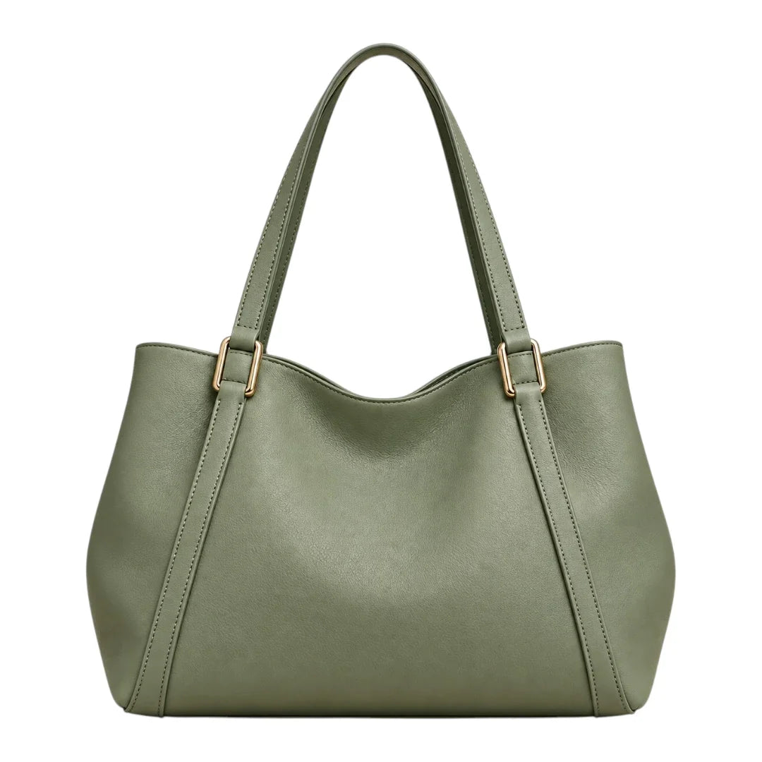 TOTING Sage Green Women’s Tote Handbag – Faux Leather Everyday Shoulder Bag
