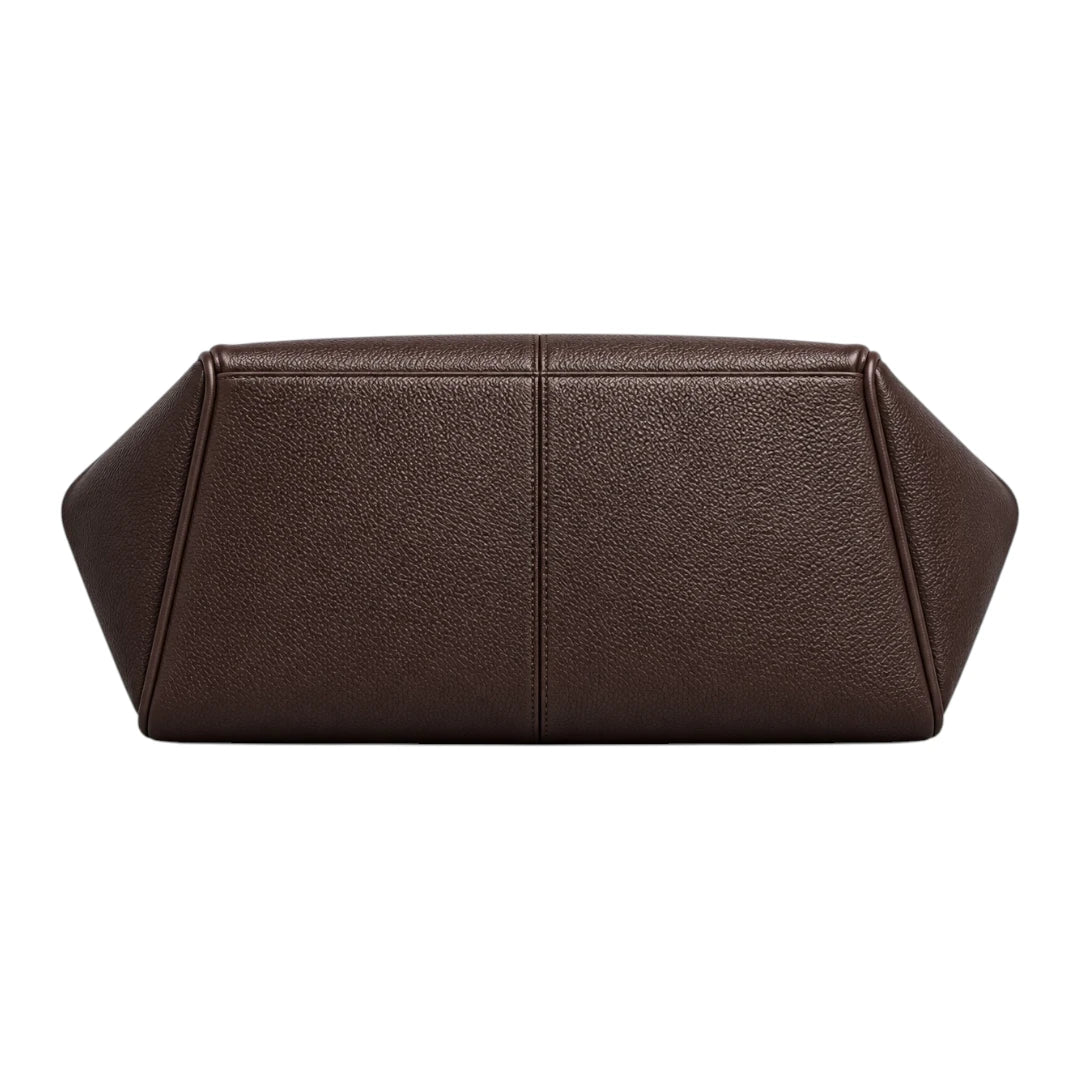 TOTING Dark Brown Women’s Tote Handbag – Textured Faux Leather Everyday Shoulder Bag