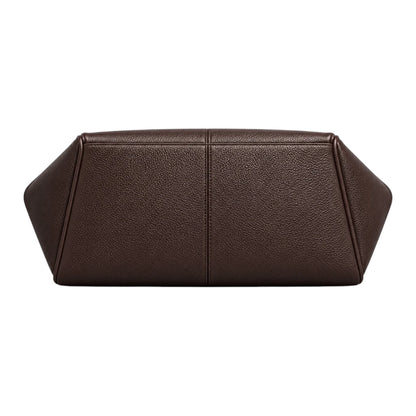 TOTING Dark Brown Women’s Tote Handbag – Textured Faux Leather Everyday Shoulder Bag