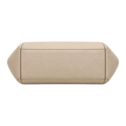 TOTING Ivory Beige Women’s Tote Handbag – Faux Leather Everyday Shoulder Bag