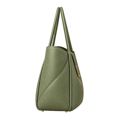 TOTING Olive Green Women’s Tote Handbag – Textured Faux Leather Shoulder Bag