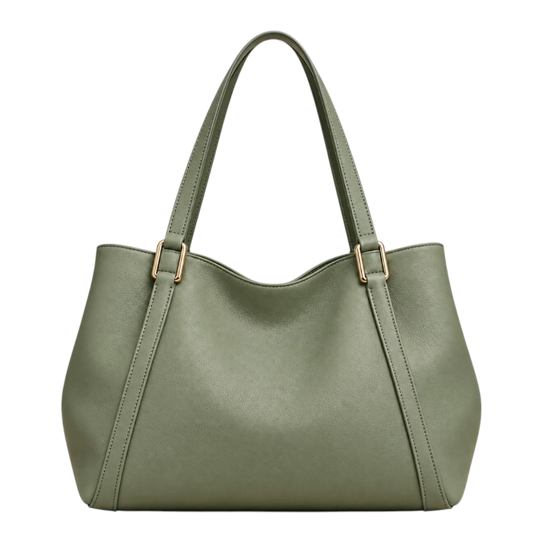 TOTING Sage Green Women’s Tote Handbag – Faux Leather Everyday Shoulder Bag