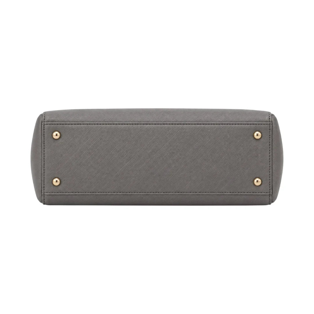 Totzen Grey Bow Detail Tote Bag – Elegant Tassel Front Design